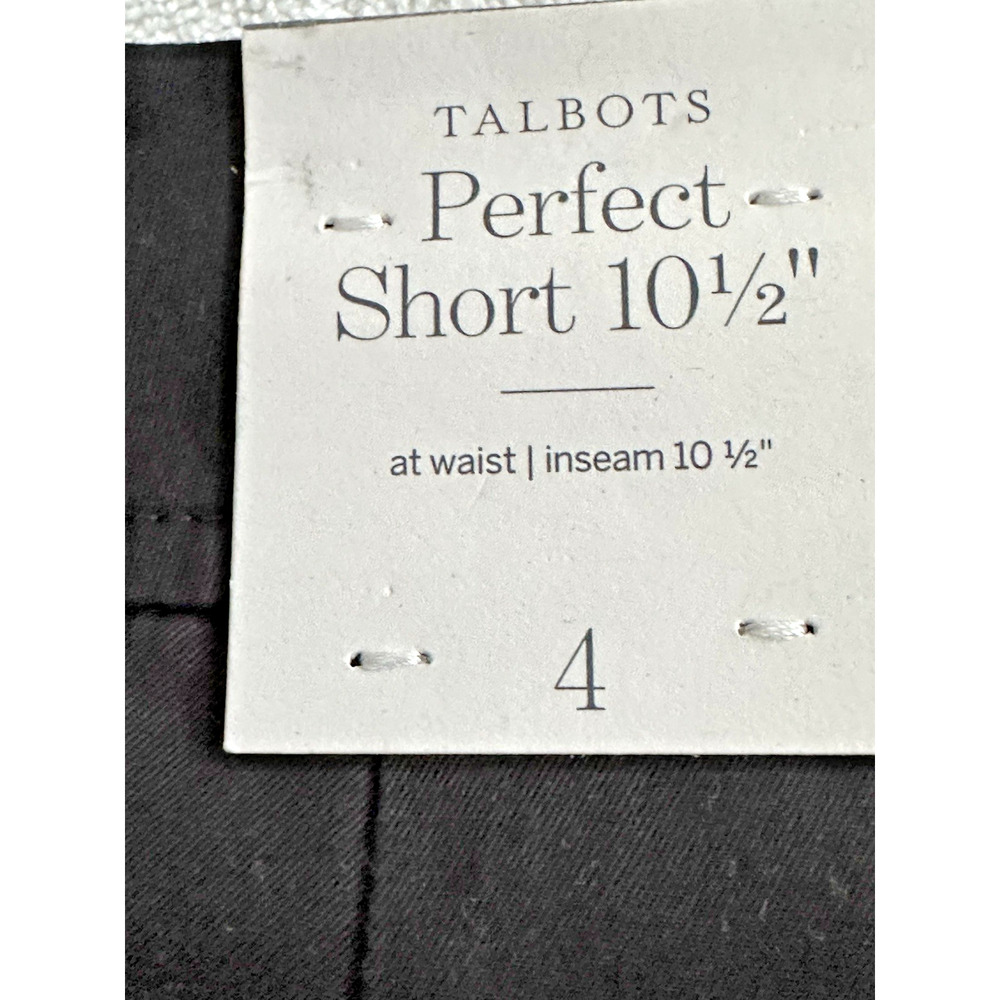 Talbots Women’s Size (4) Relax Super Soft Chino Shorts 10 1/2” Inseam Black NWT - Picture 3 of 16